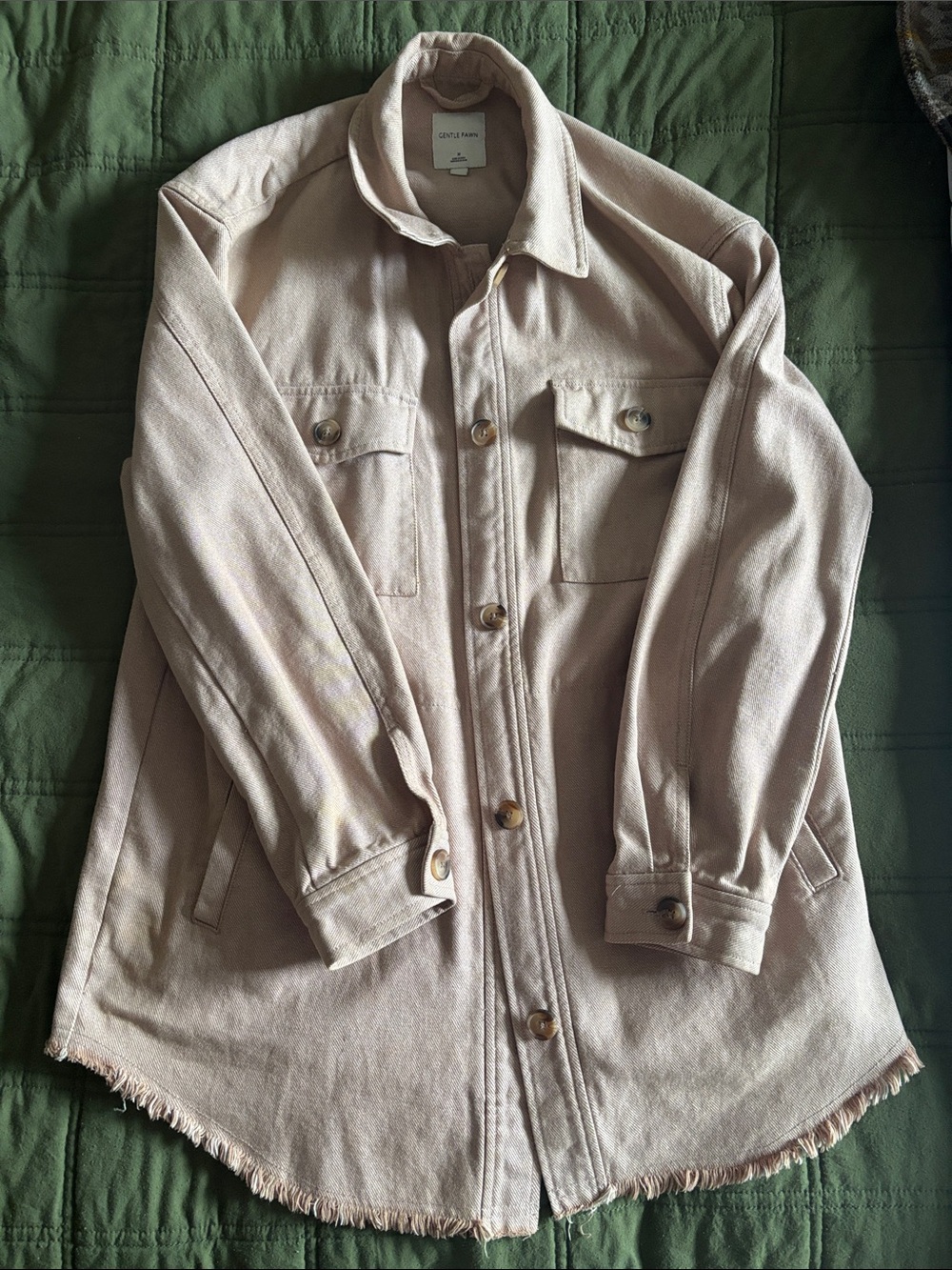 Club Monaco Light pink Button-Front Shacket